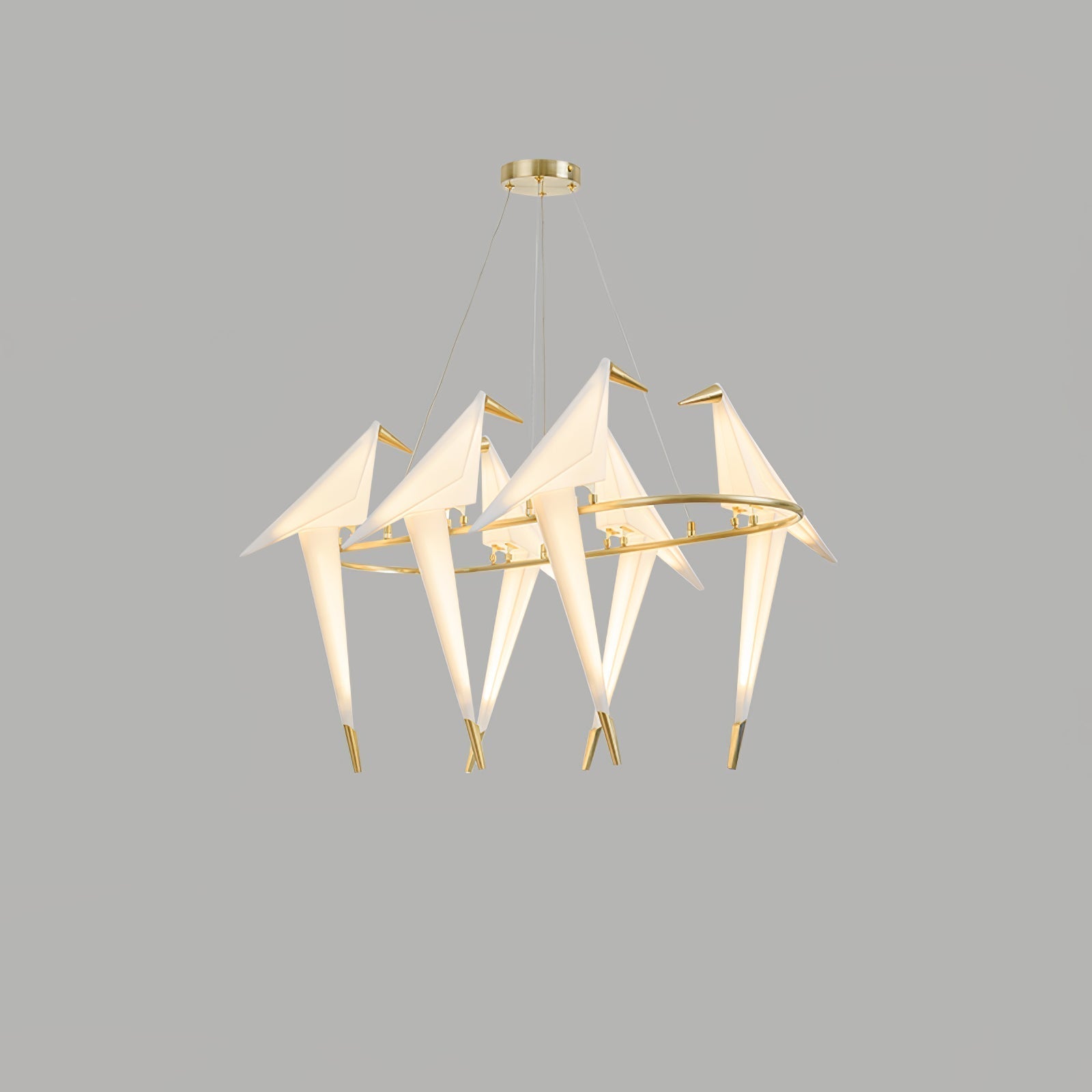 Paper Crane Bird LED Chandelier