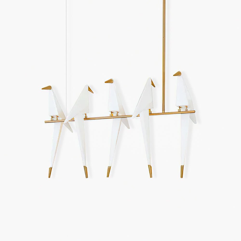 Paper Crane Bird LED Chandelier