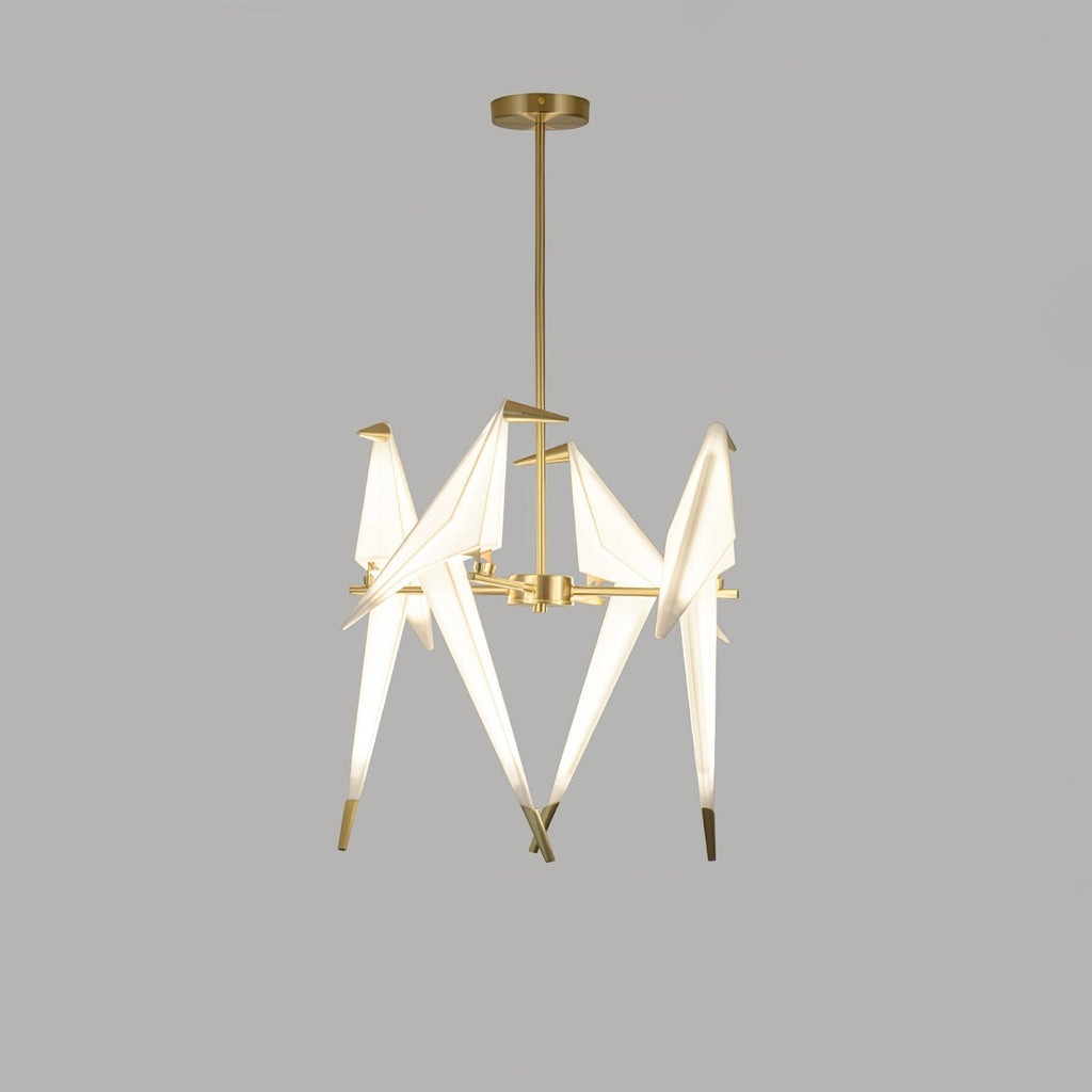Paper Crane Bird LED Chandelier