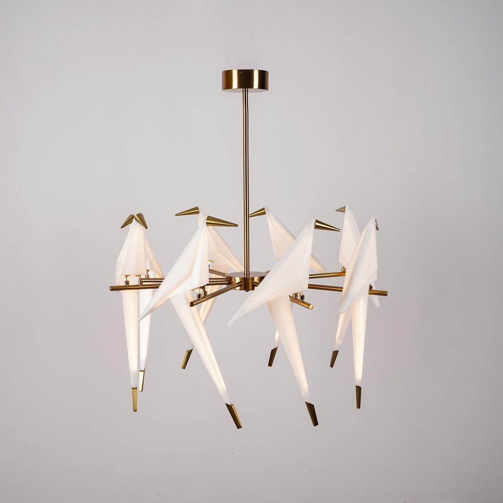 Paper Crane Bird LED Chandelier
