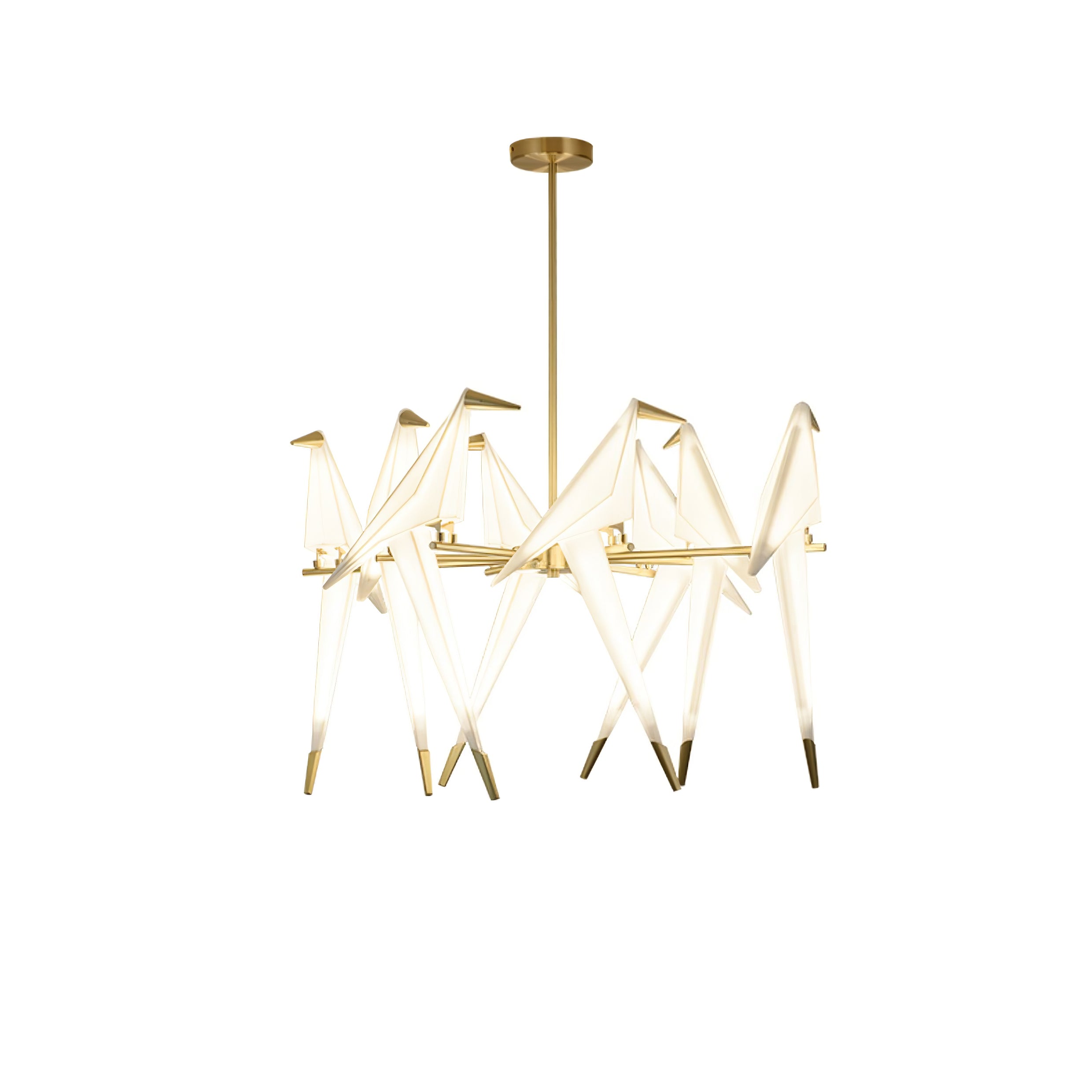 Paper Crane Bird LED Chandelier