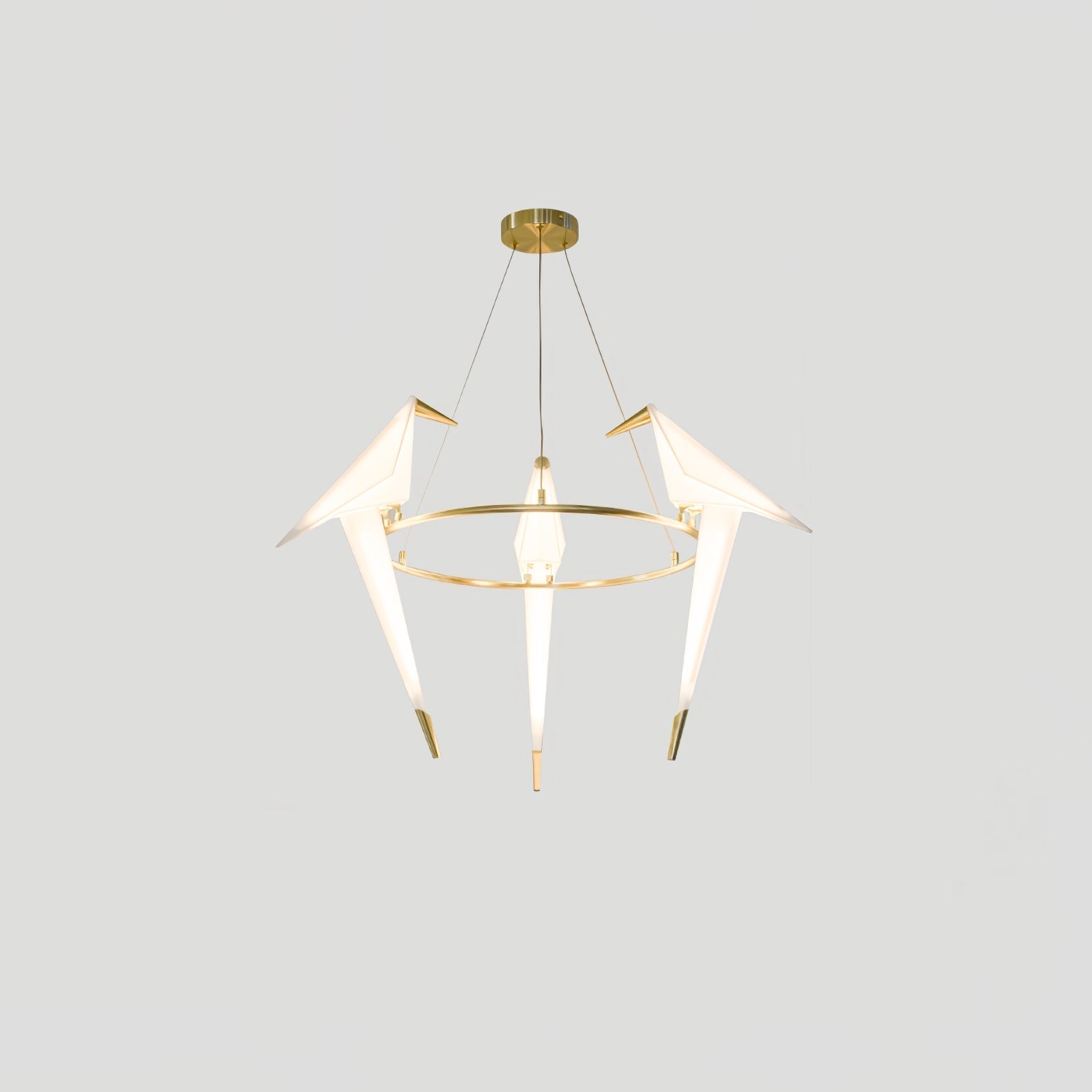 Paper Crane Bird LED Chandelier