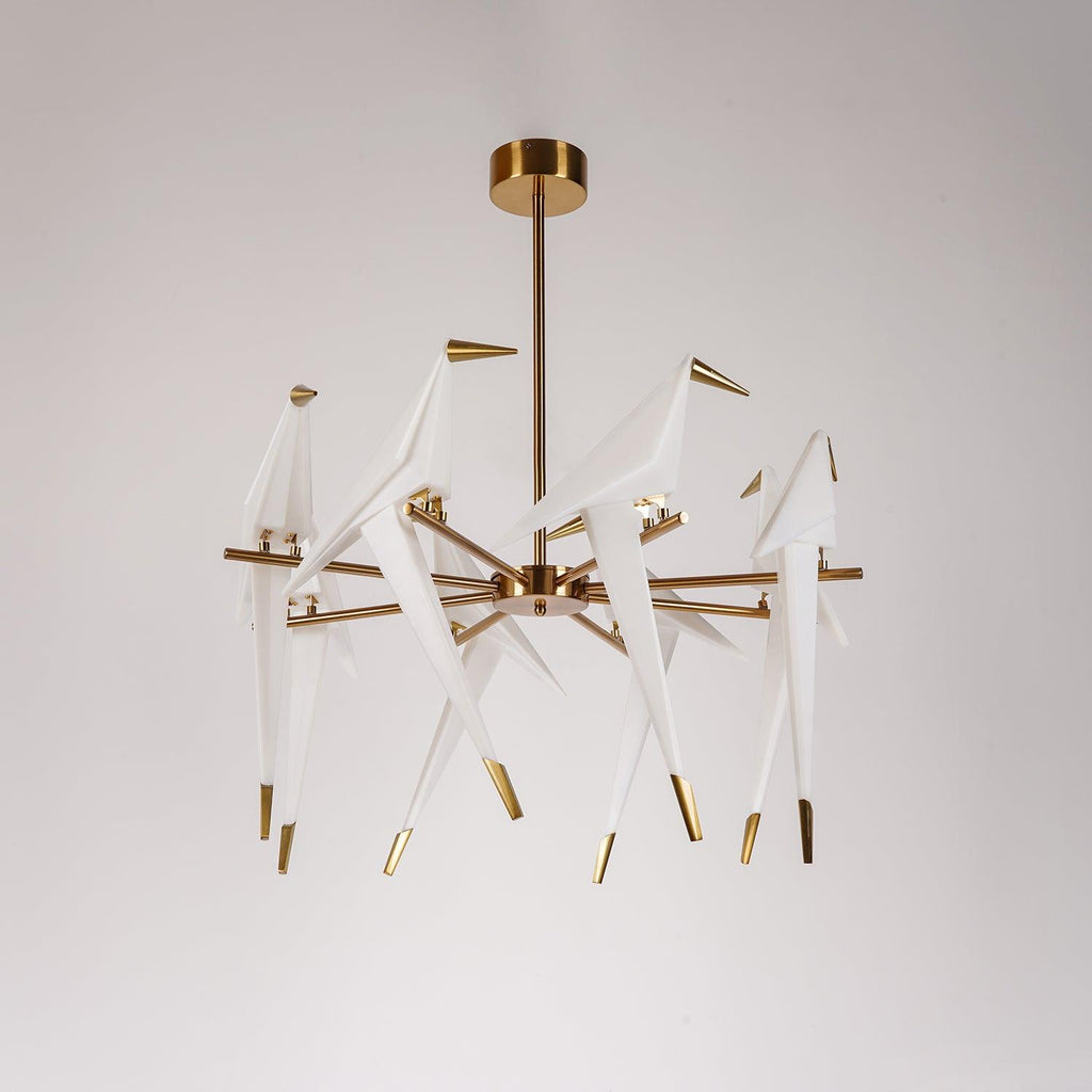 Paper Crane Bird LED Chandelier