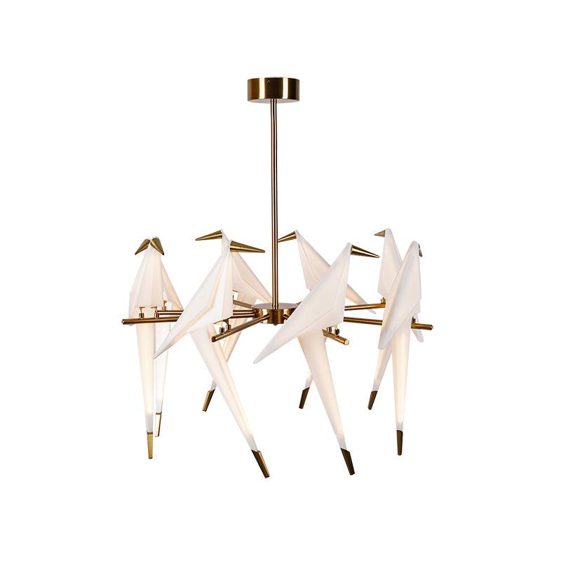 Paper Crane Bird LED Chandelier