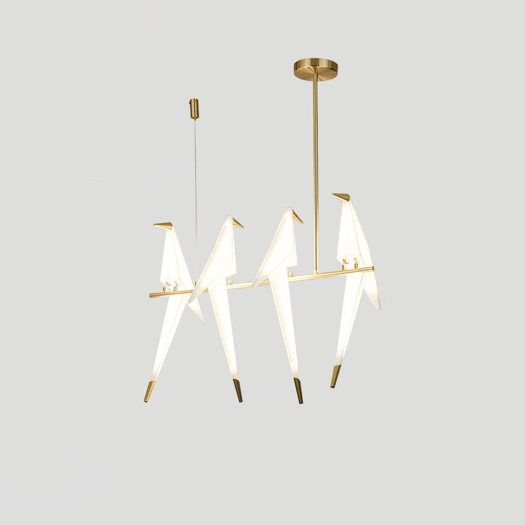 Paper Crane Bird LED Chandelier