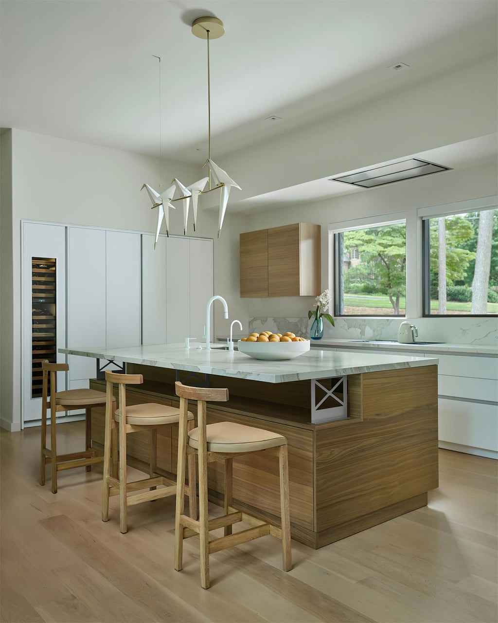 Paper Crane Bird LED Chandelier