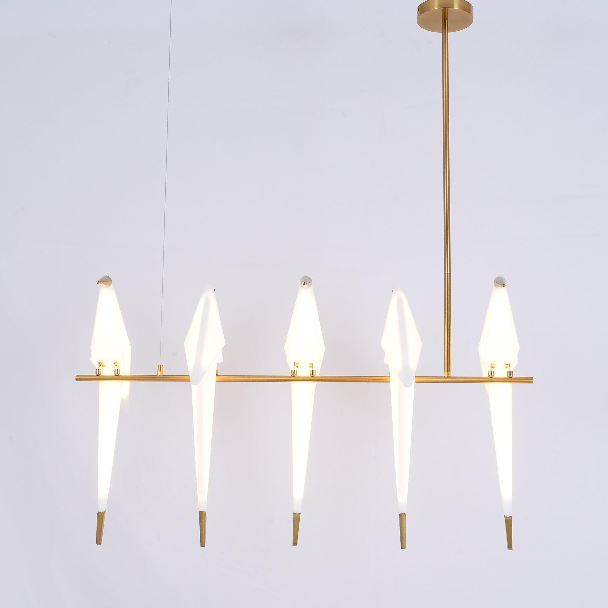 Paper Crane Bird LED Chandelier