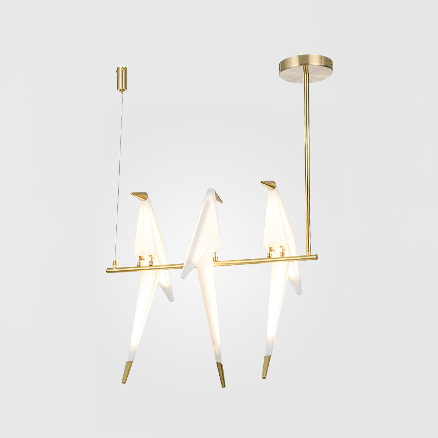 Paper Crane Bird LED Chandelier