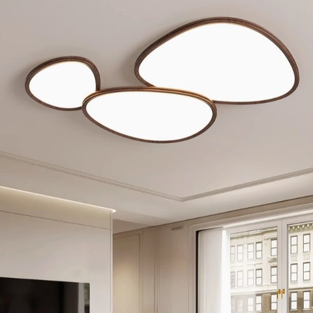 Pebble Walnut Ceiling Light - ZozHome