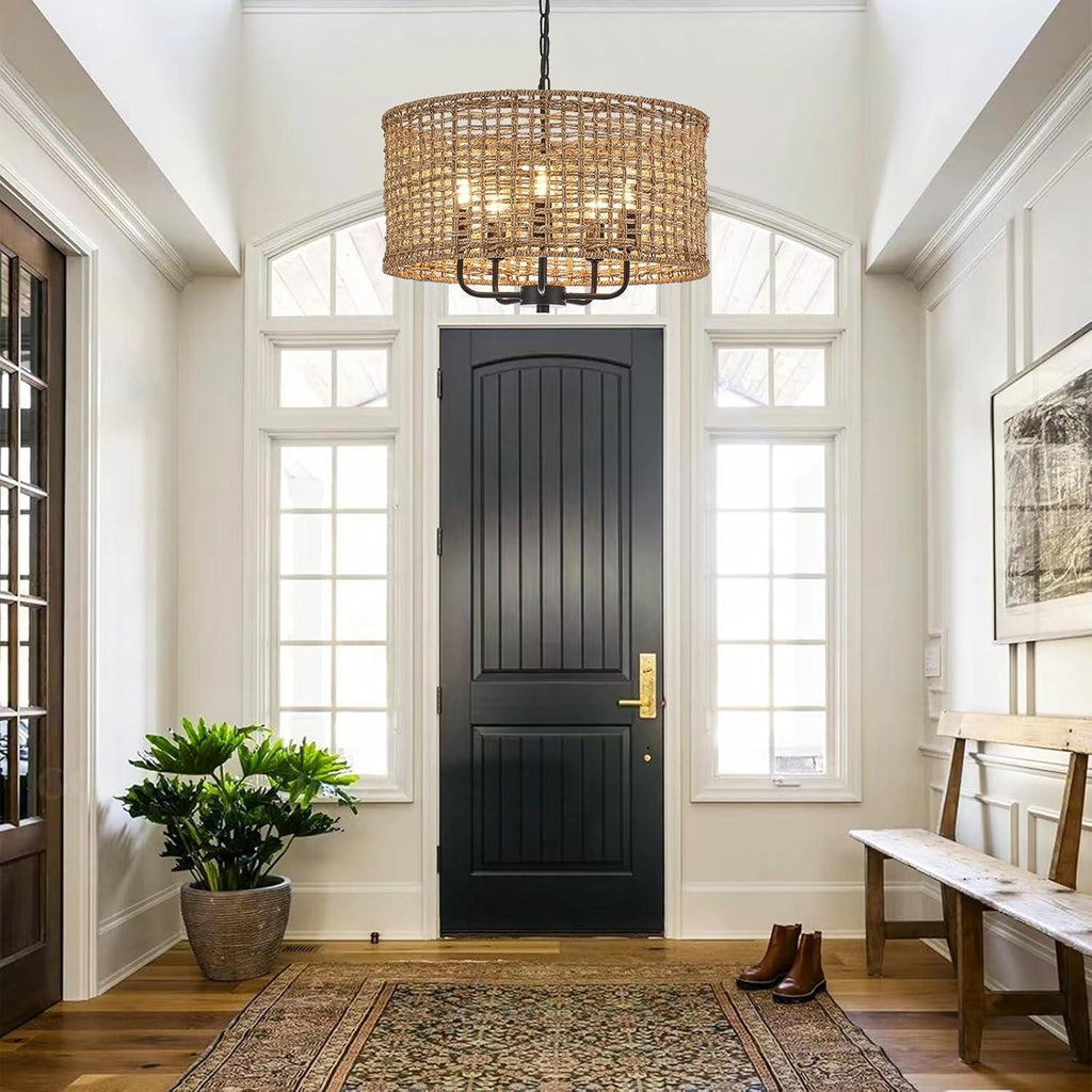 Phantoms Rattan Woven Pendant Light