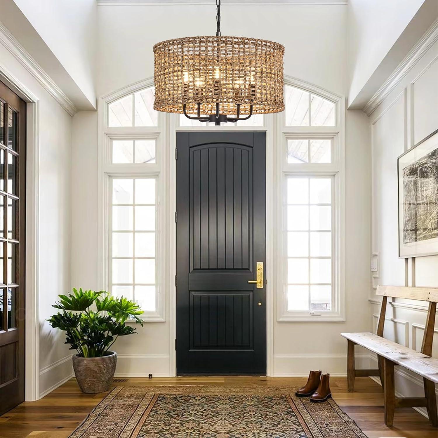 Phantoms Rattan Woven Pendant Light