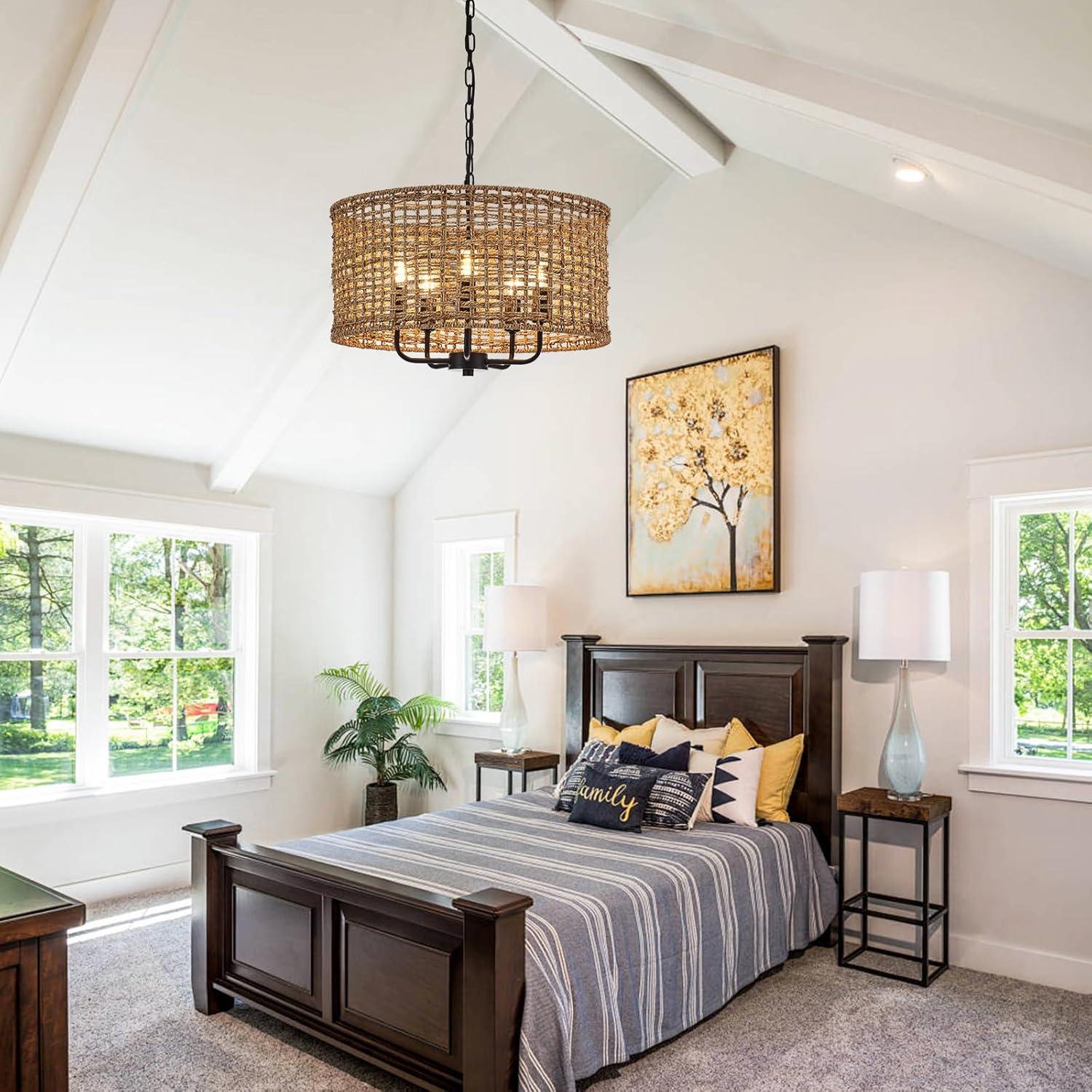 Phantoms Rattan Woven Pendant Light