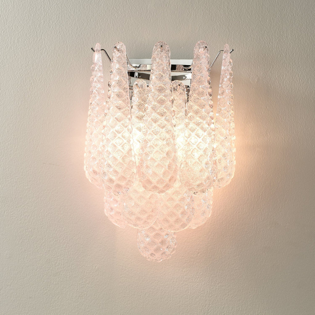 Pink Waffle Wall Sconce - ZozHome