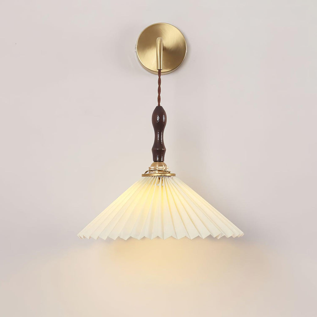 Pleated Wooden Wall Lamp - ZozHome