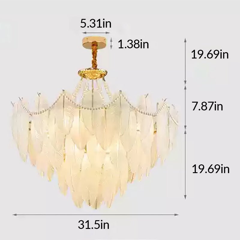 Radiant Feather Chandelier