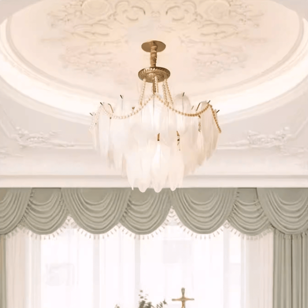 Radiant Feather Chandelier - ZozHome