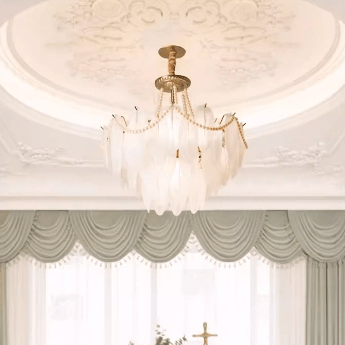 Radiant Feather Chandelier - ZozHome