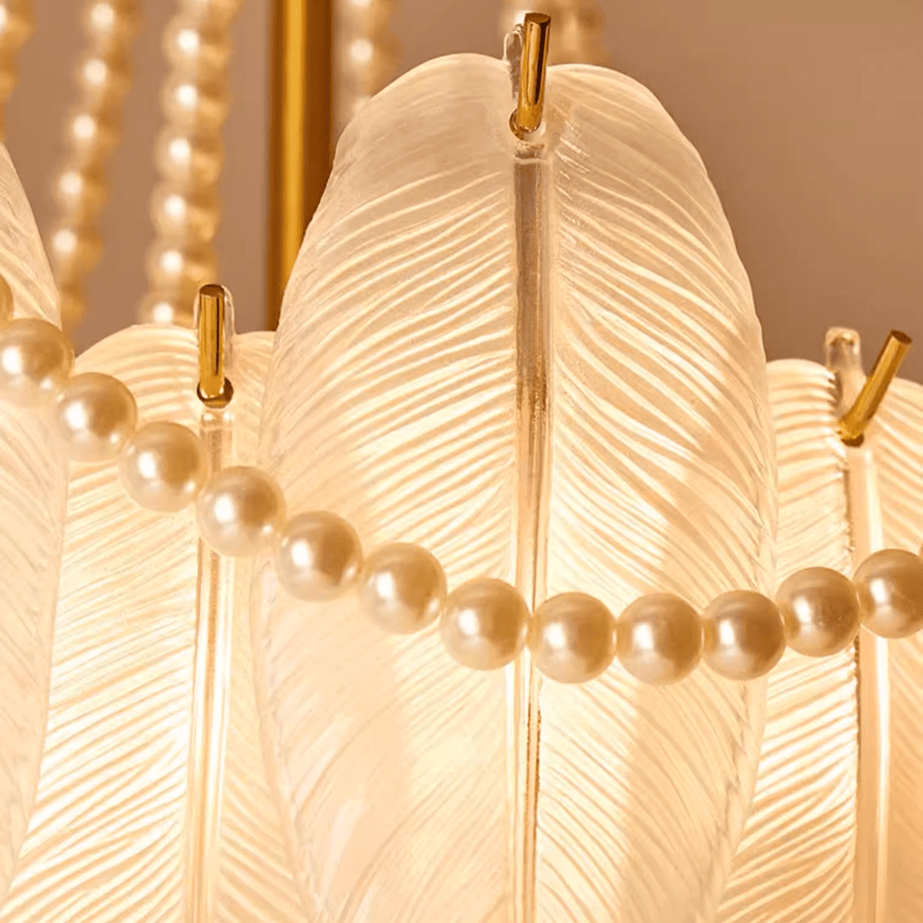 Radiant Feather Chandelier