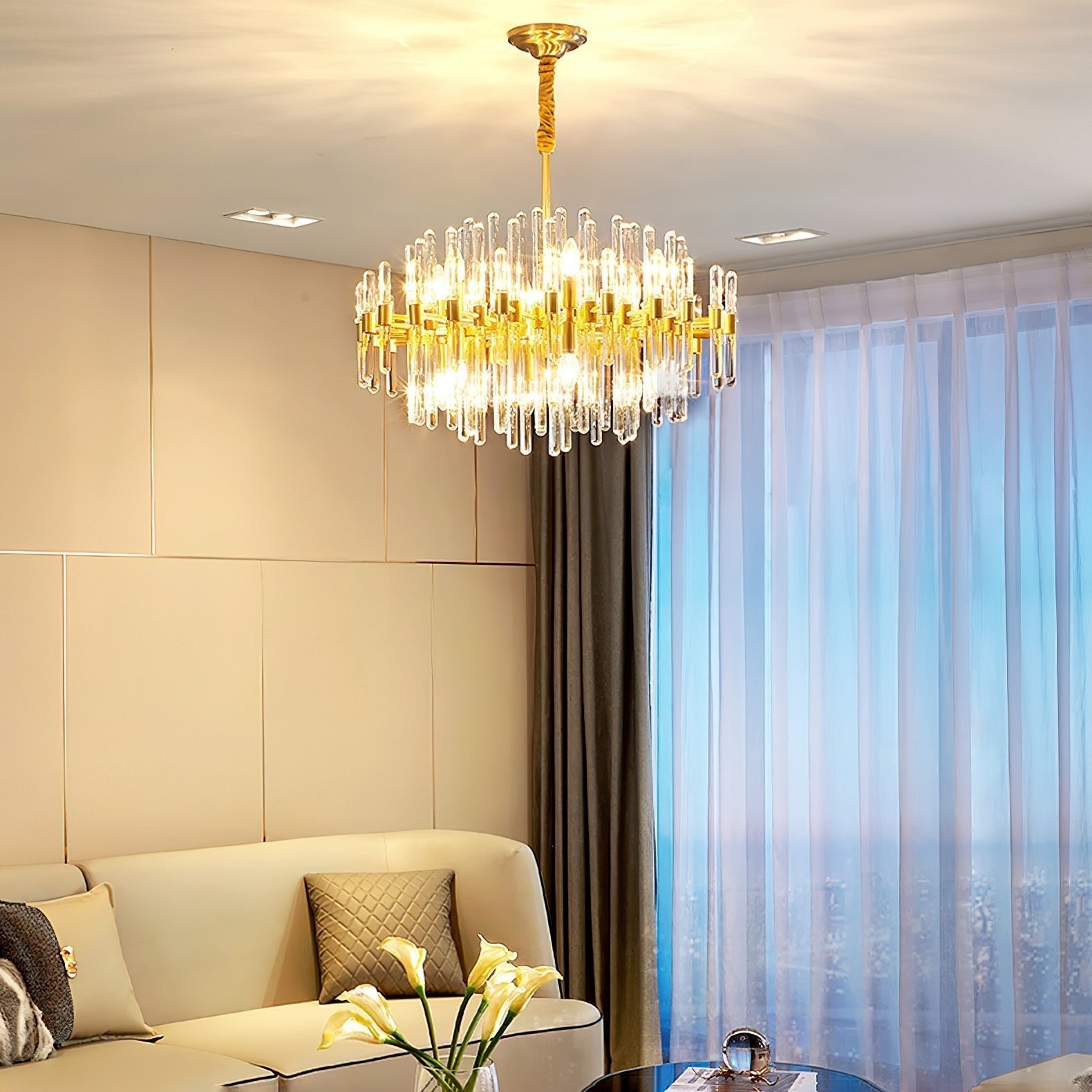 Regal Brass Chandelier