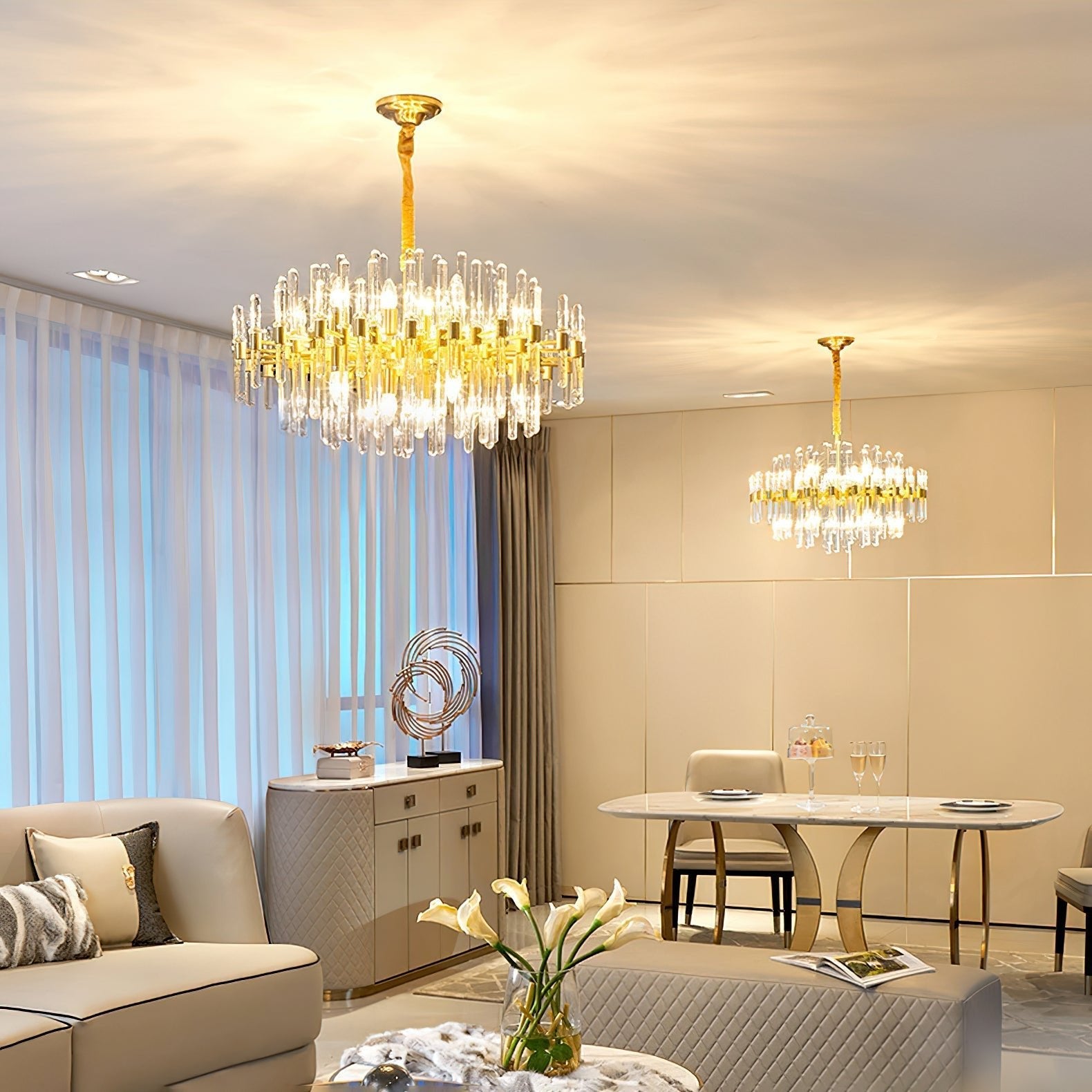 Regal Brass Chandelier