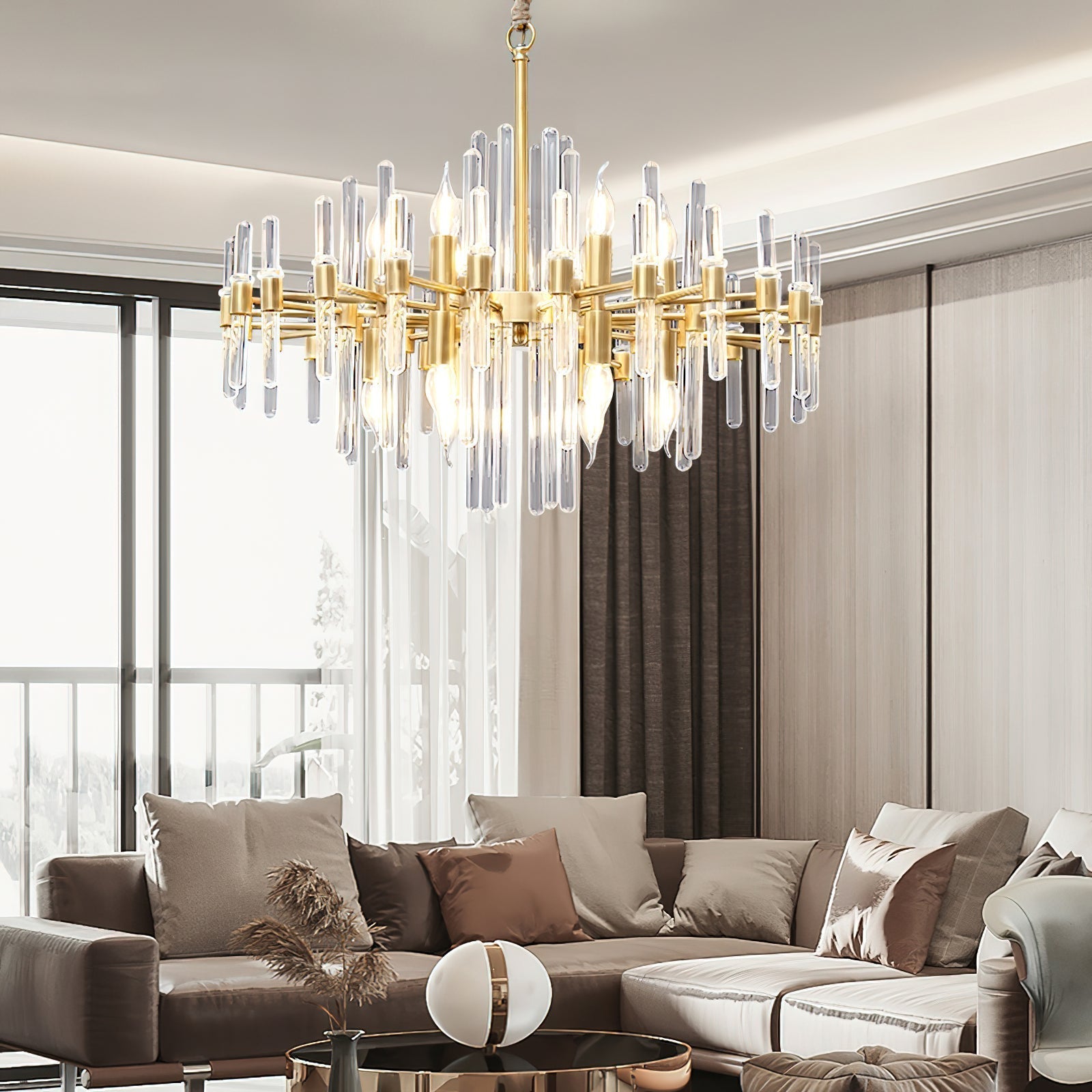 Regal Brass Chandelier