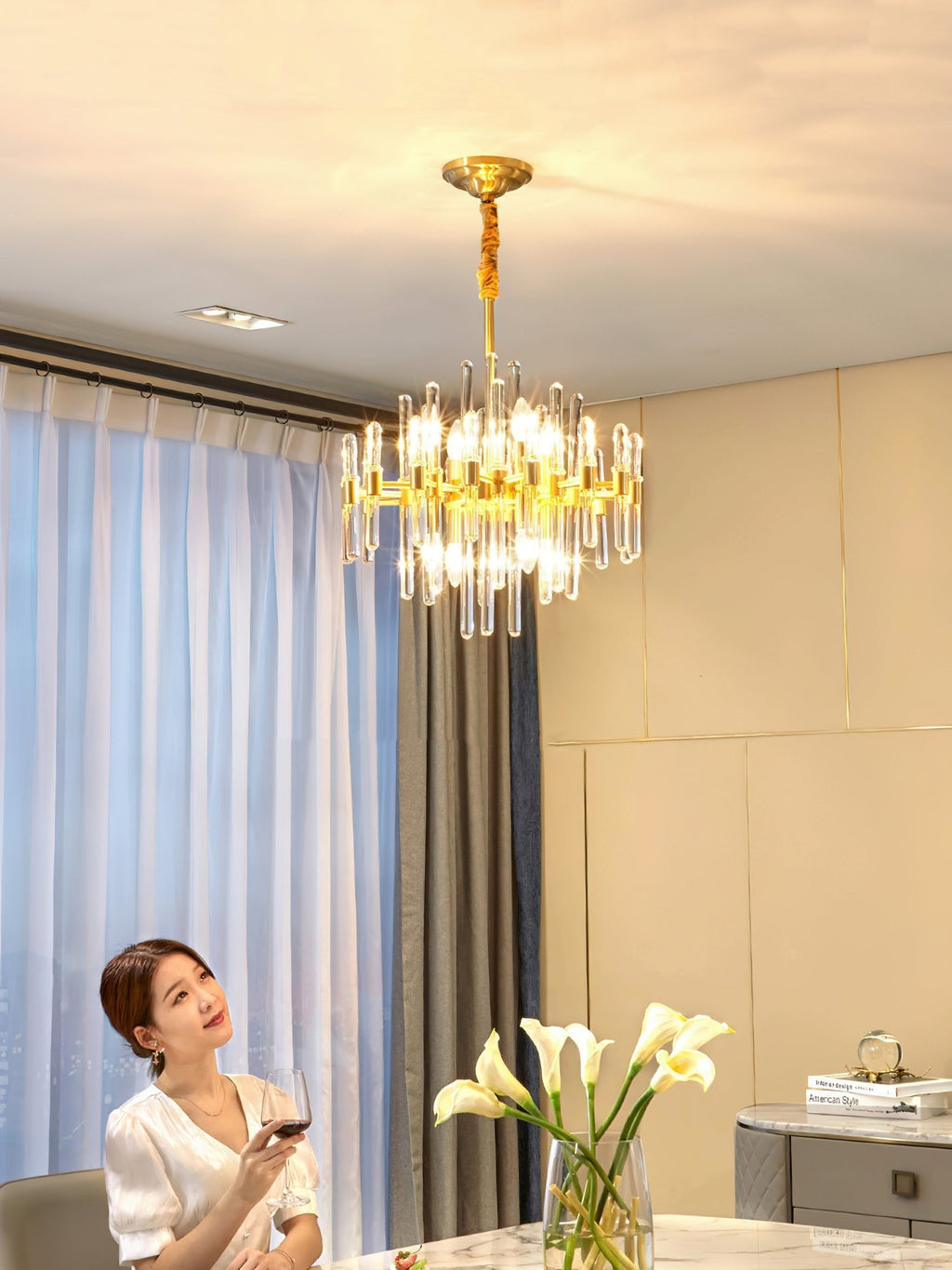 Regal Brass Chandelier