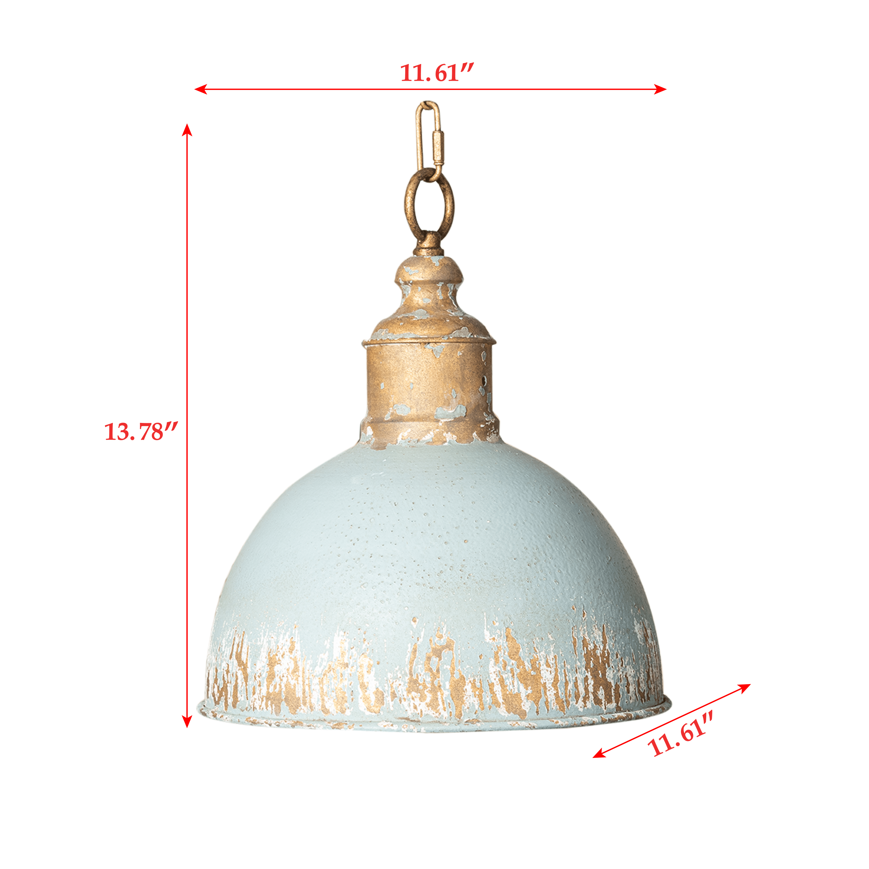 RetroAura Vintage Blue Metal Pendant Light