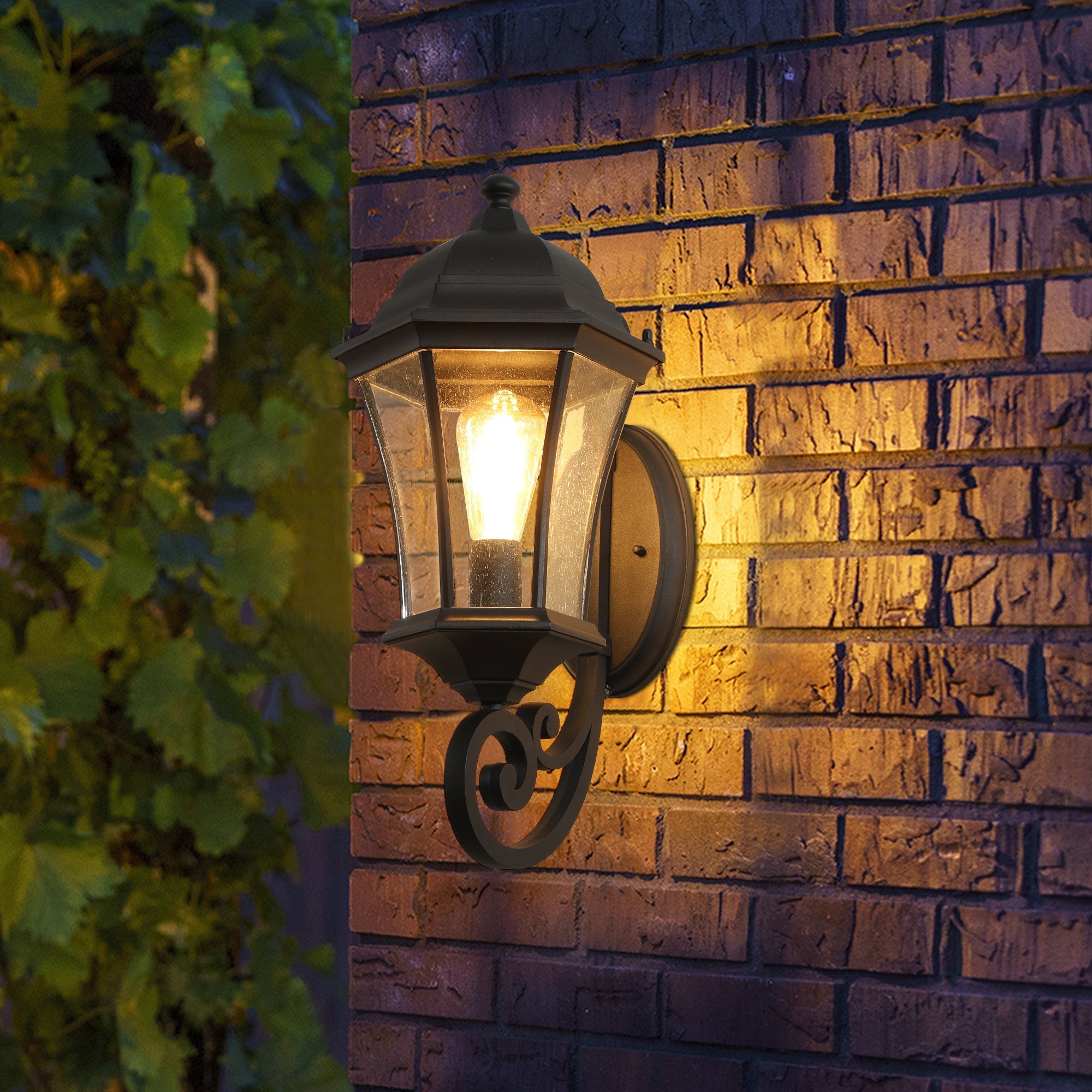 RetroGlow Outdoor Glass Wall Lamp