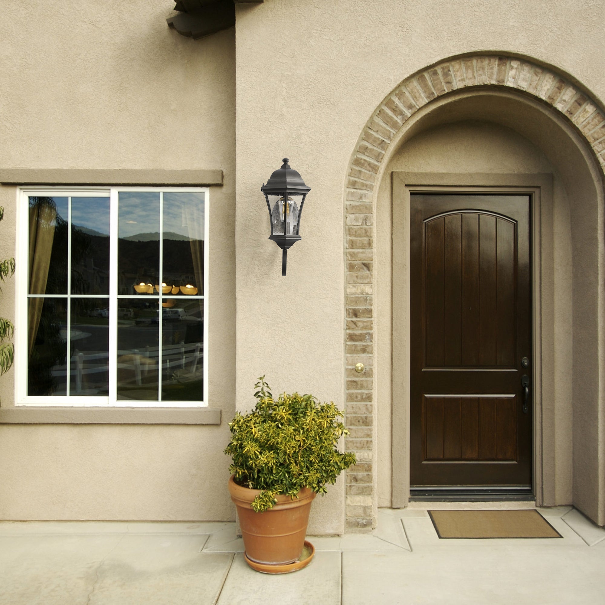 RetroGlow Outdoor Glass Wall Lamp