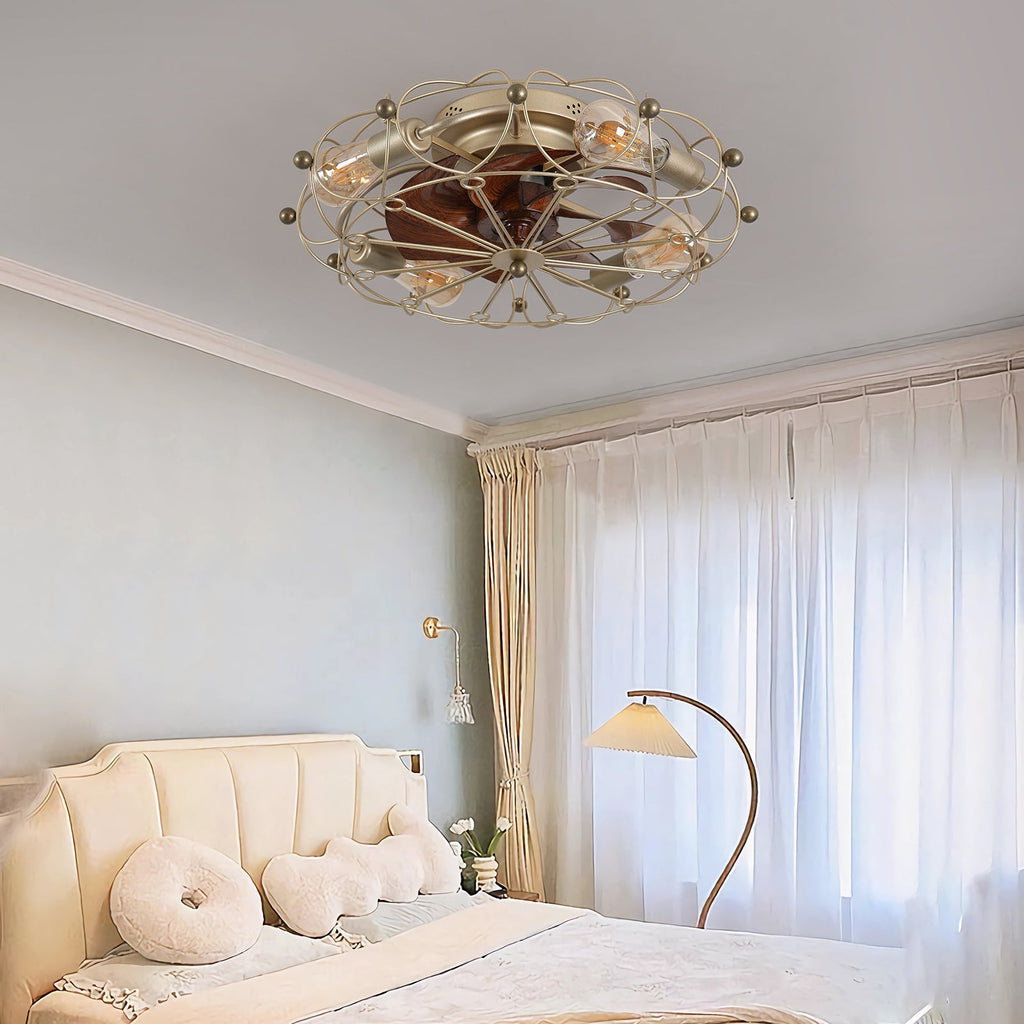 Reynos Embedded Modern Industrial Fan Light