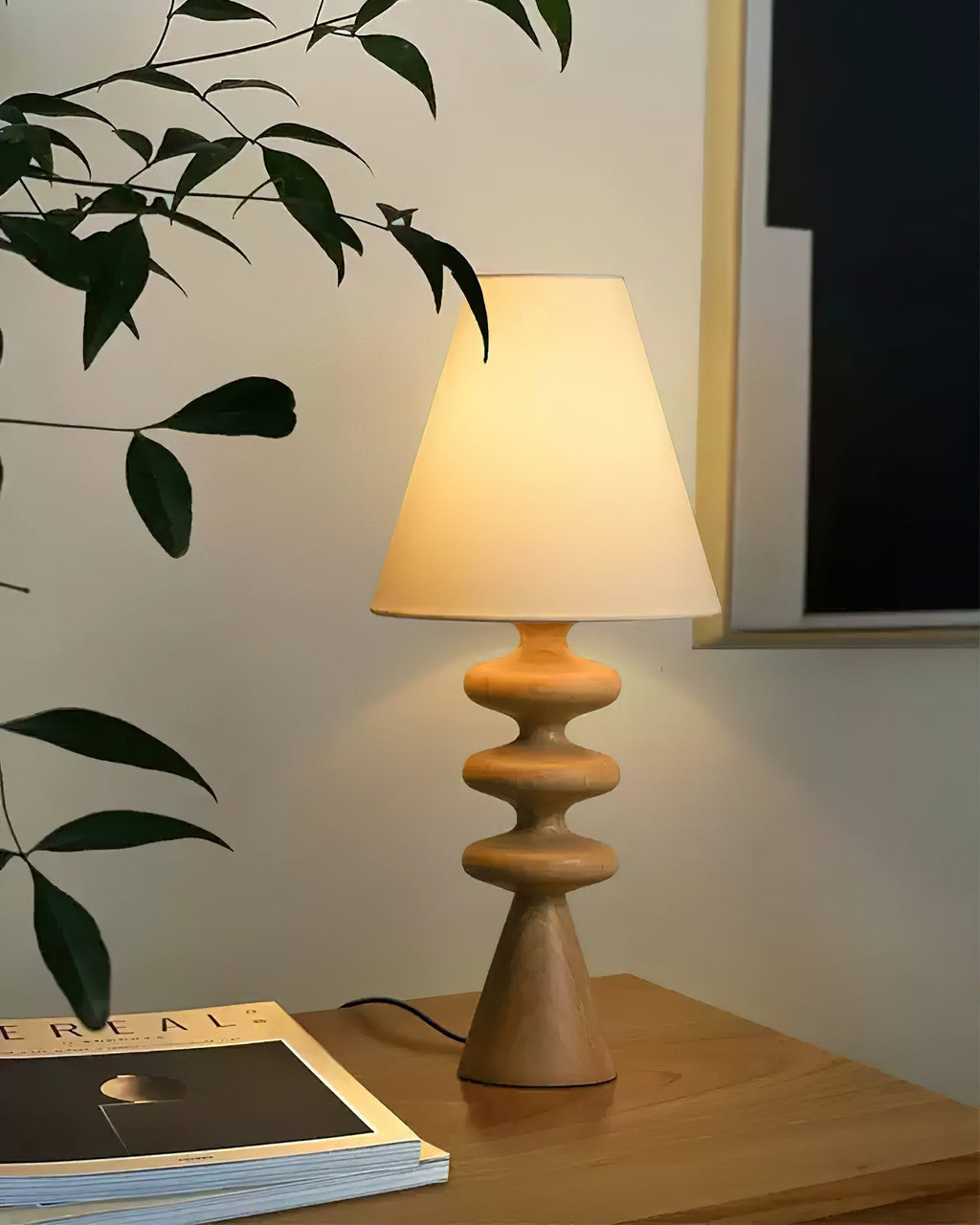 Ripple Wood Table Lamp - ZozHome
