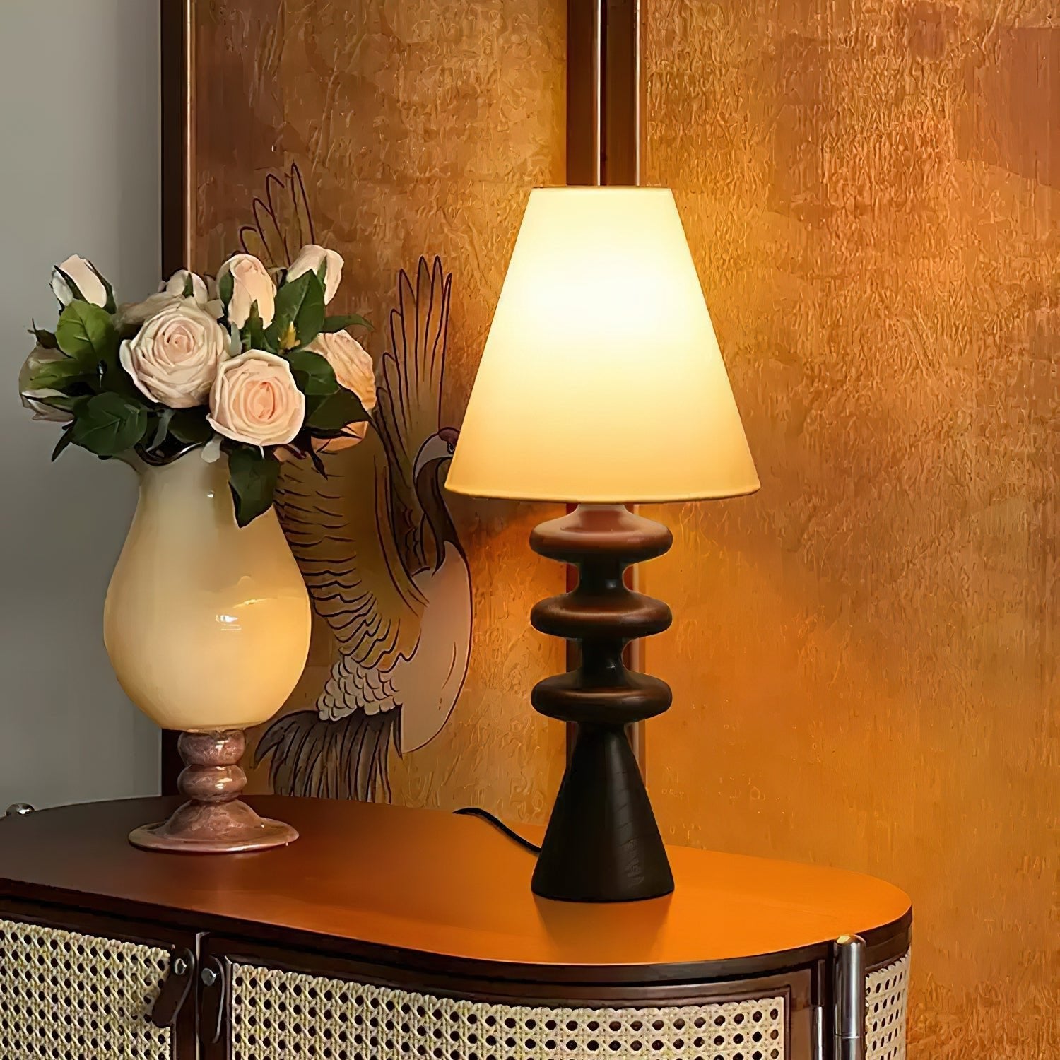 Ripple Wood Table Lamp - ZozHome