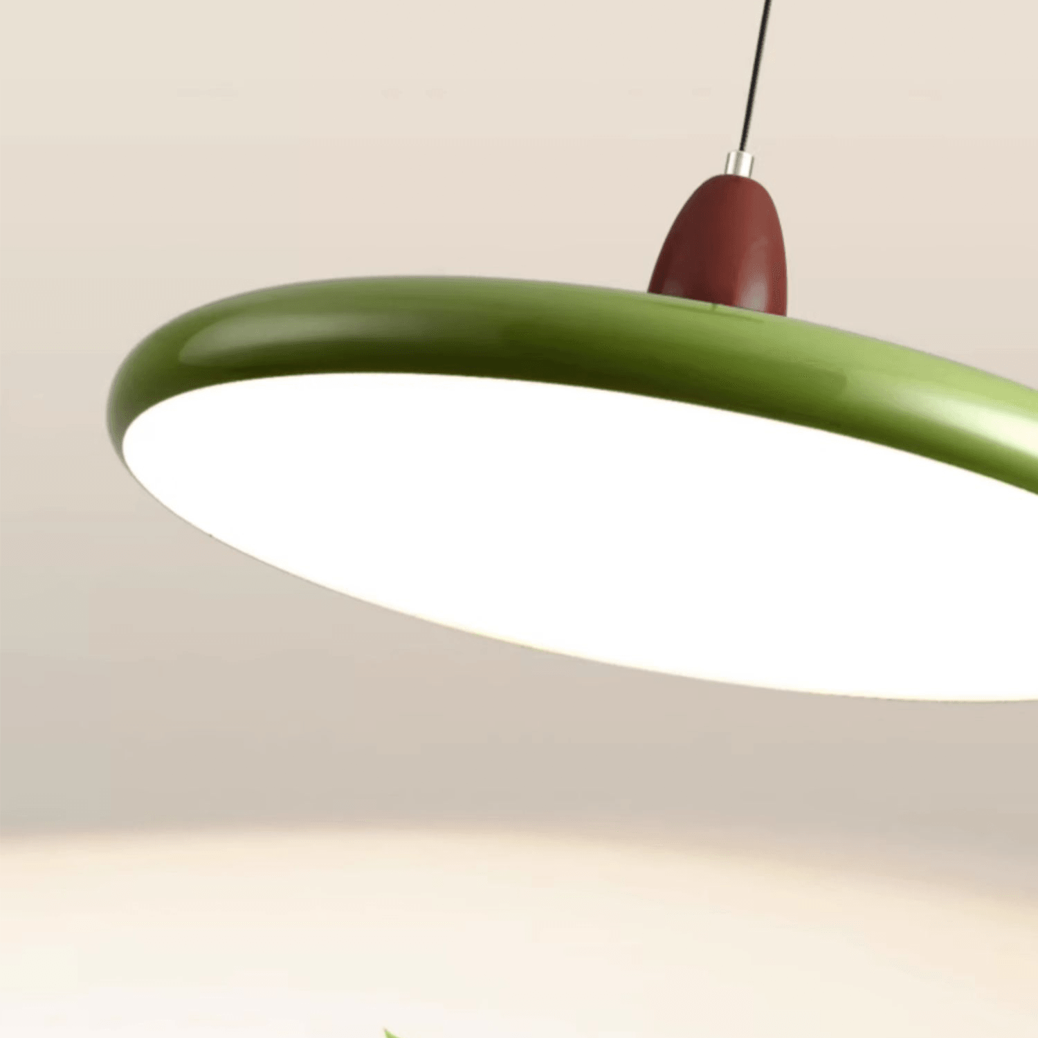 Round Plate Dining Pendant Light