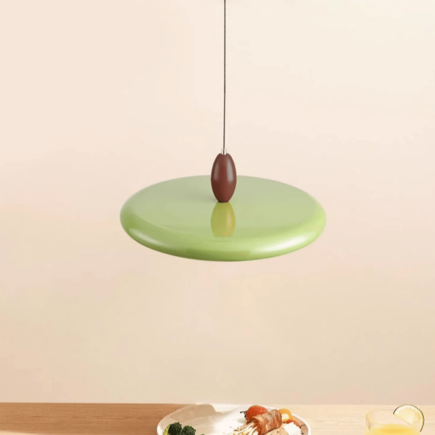 Round Plate Dining Pendant Light