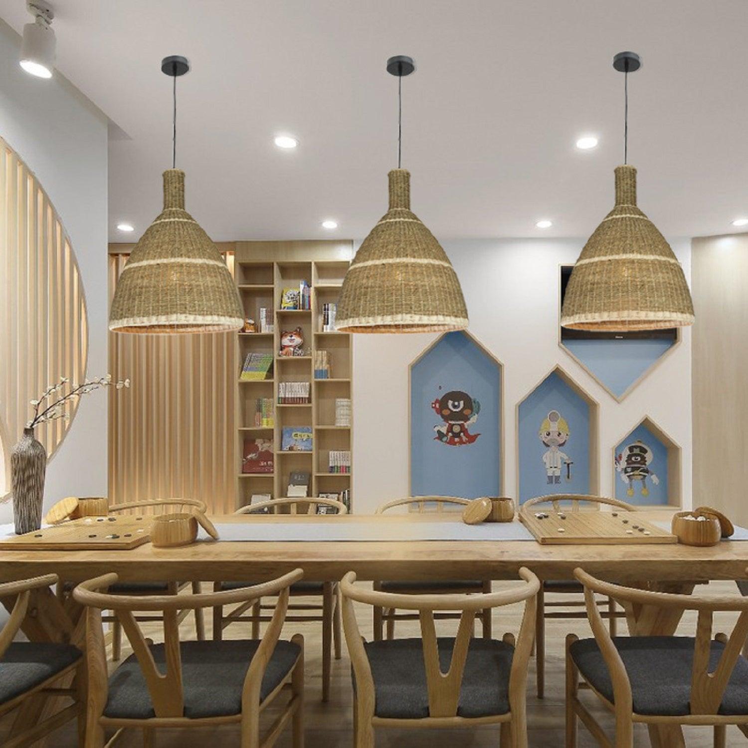 Rural Rattan Woven Pendant Light