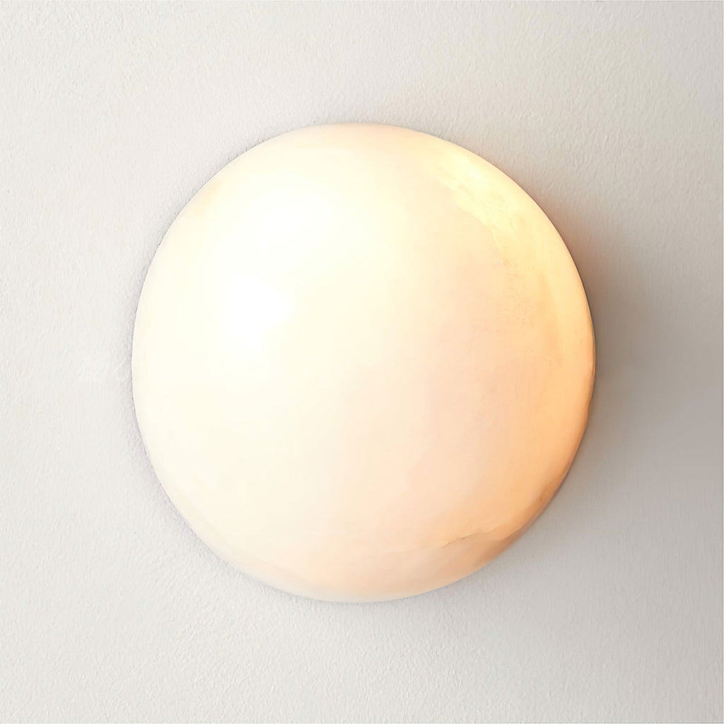 Semicircular Alabaster Wall Lamp