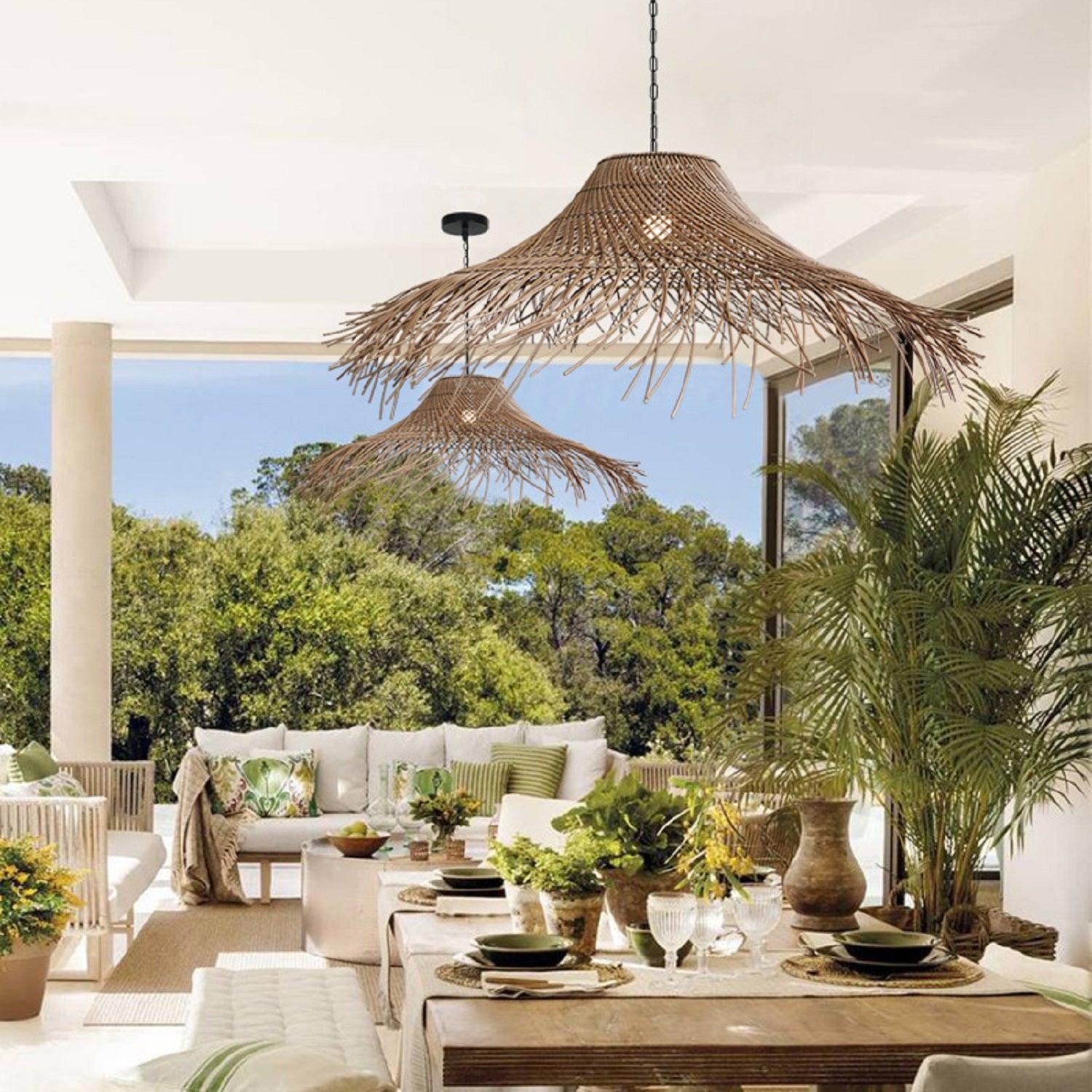 Shadow Blessing Rattan Woven Pendant Light