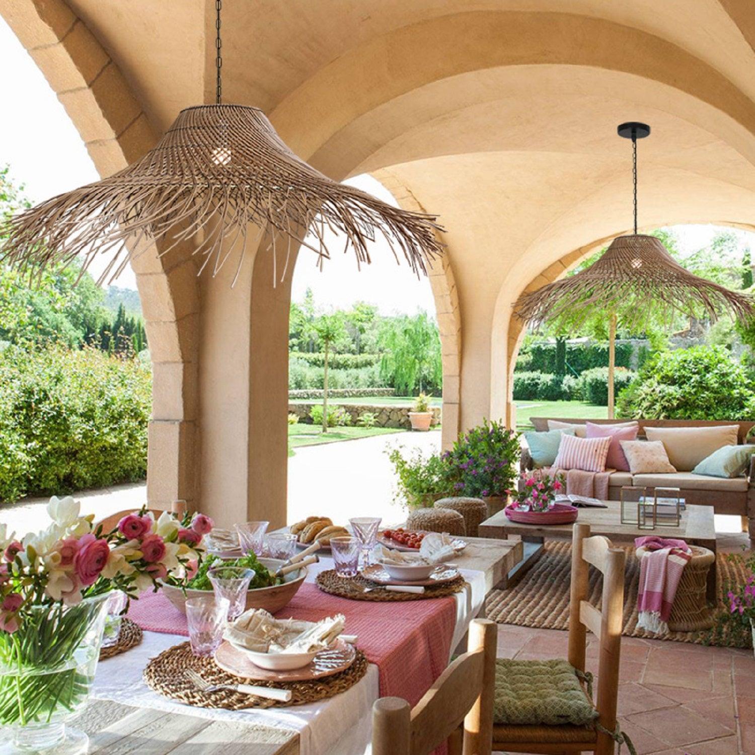 Shadow Blessing Rattan Woven Pendant Light