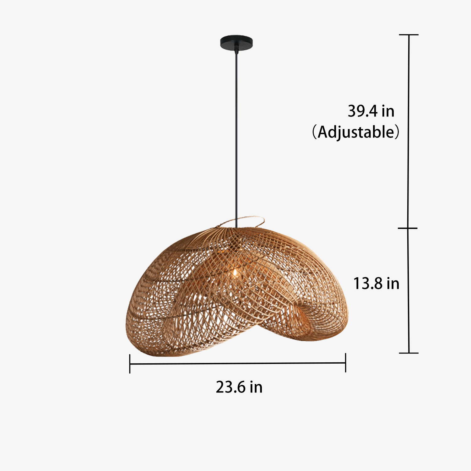 Shadow Halo Rattan Woven Pendant Light - ZozHome