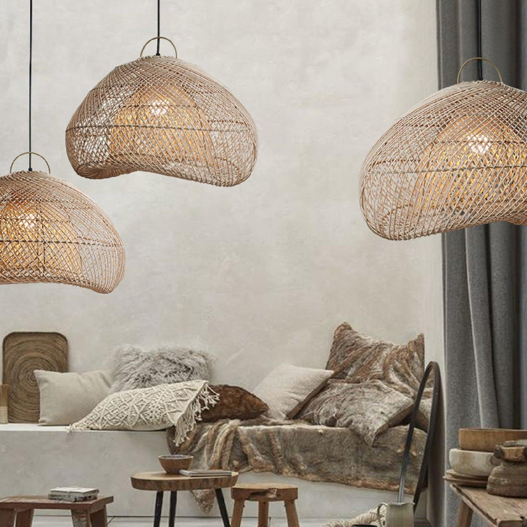 Shadow Halo Rattan Woven Pendant Light