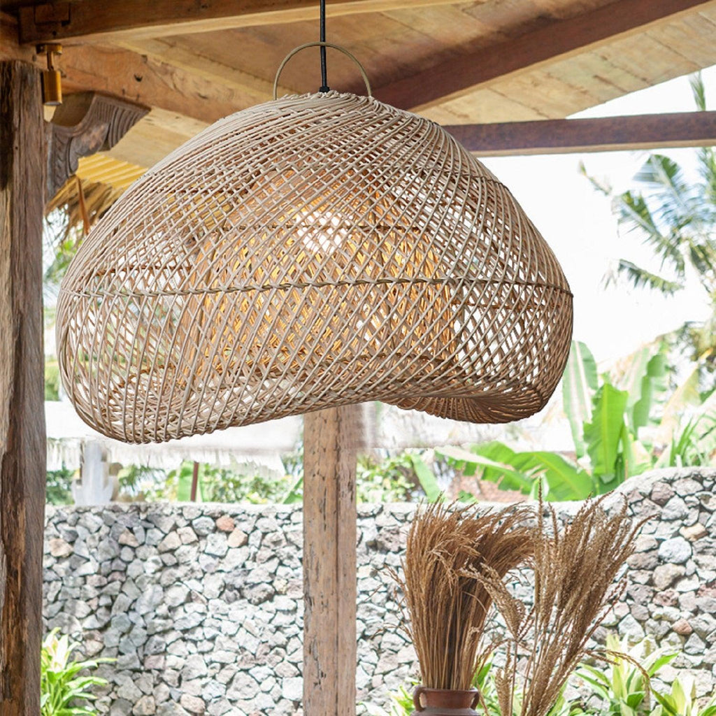 Shadow Halo Rattan Woven Pendant Light