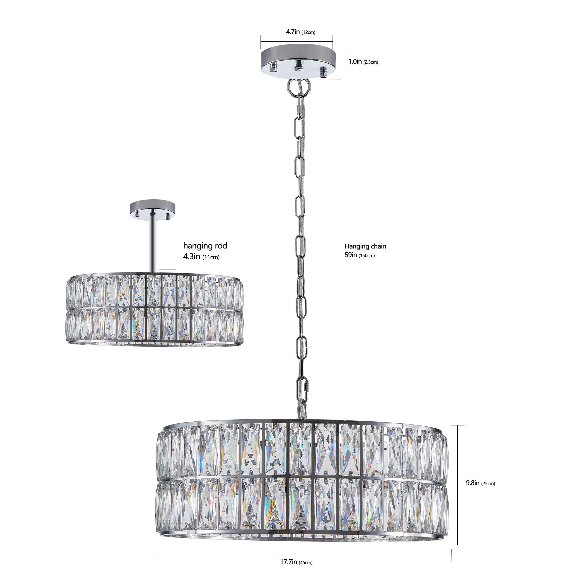 Silver Radiance Drum Chandelier