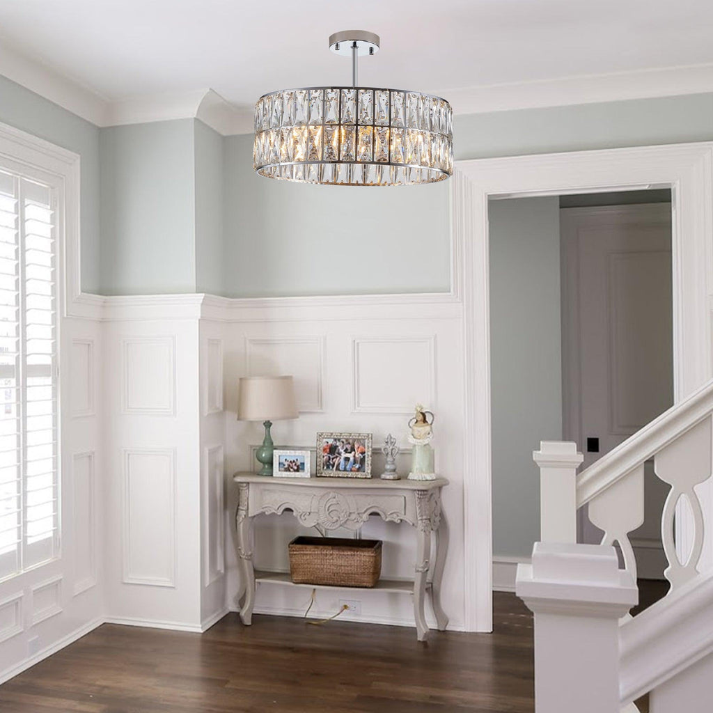 Silver Radiance Drum Chandelier