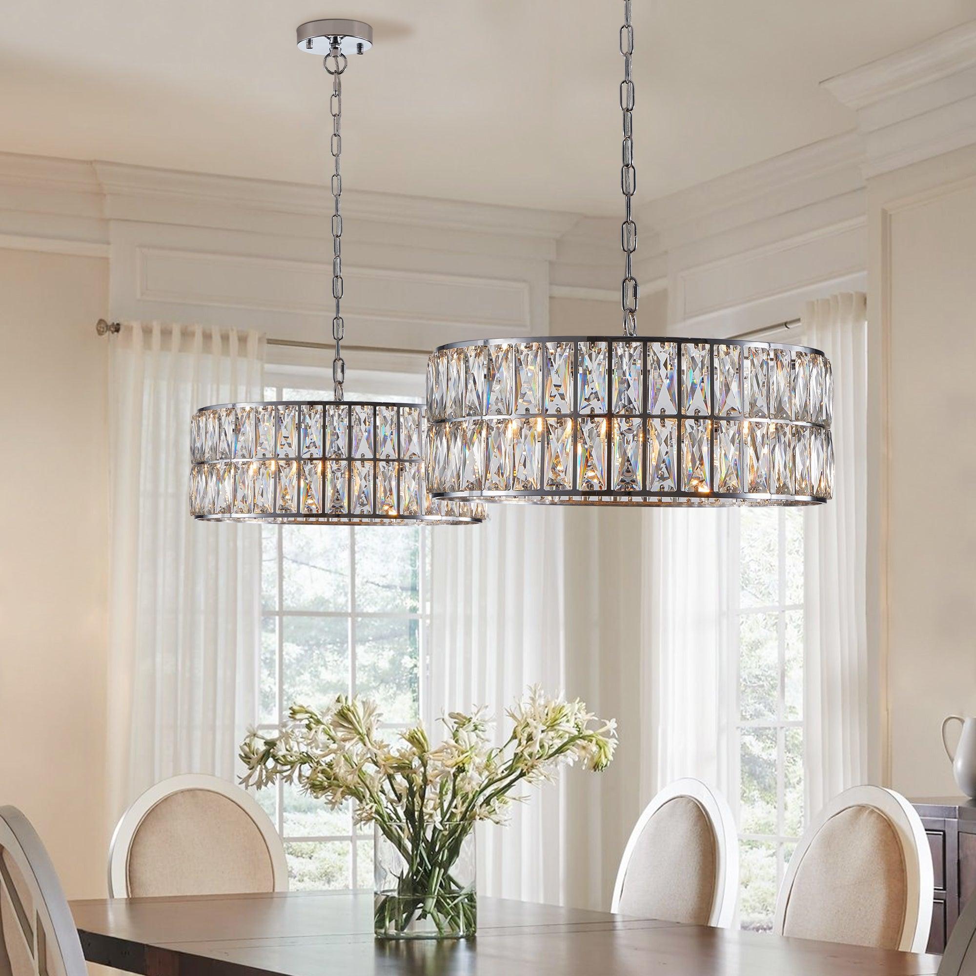 Silver Radiance Drum Chandelier