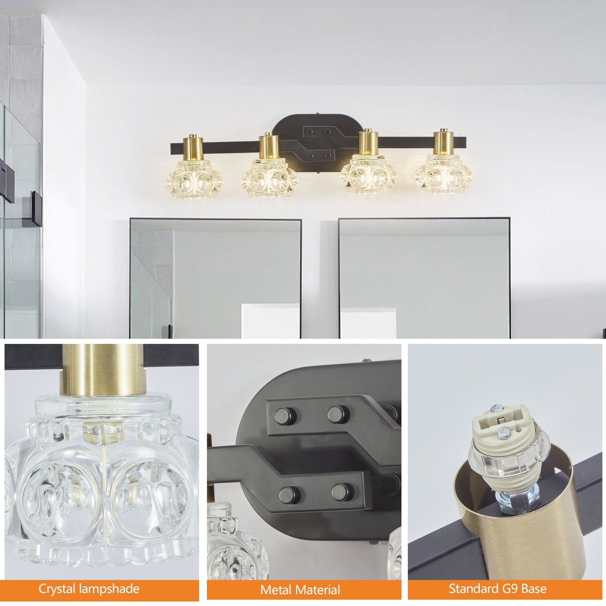 Solara Crystal Vanity Light