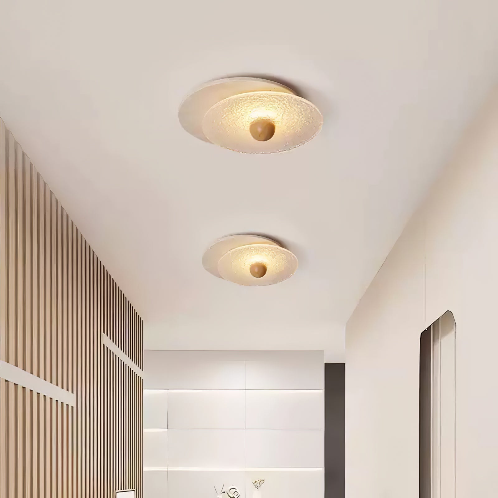 Solvian Travertine Ceiling Light