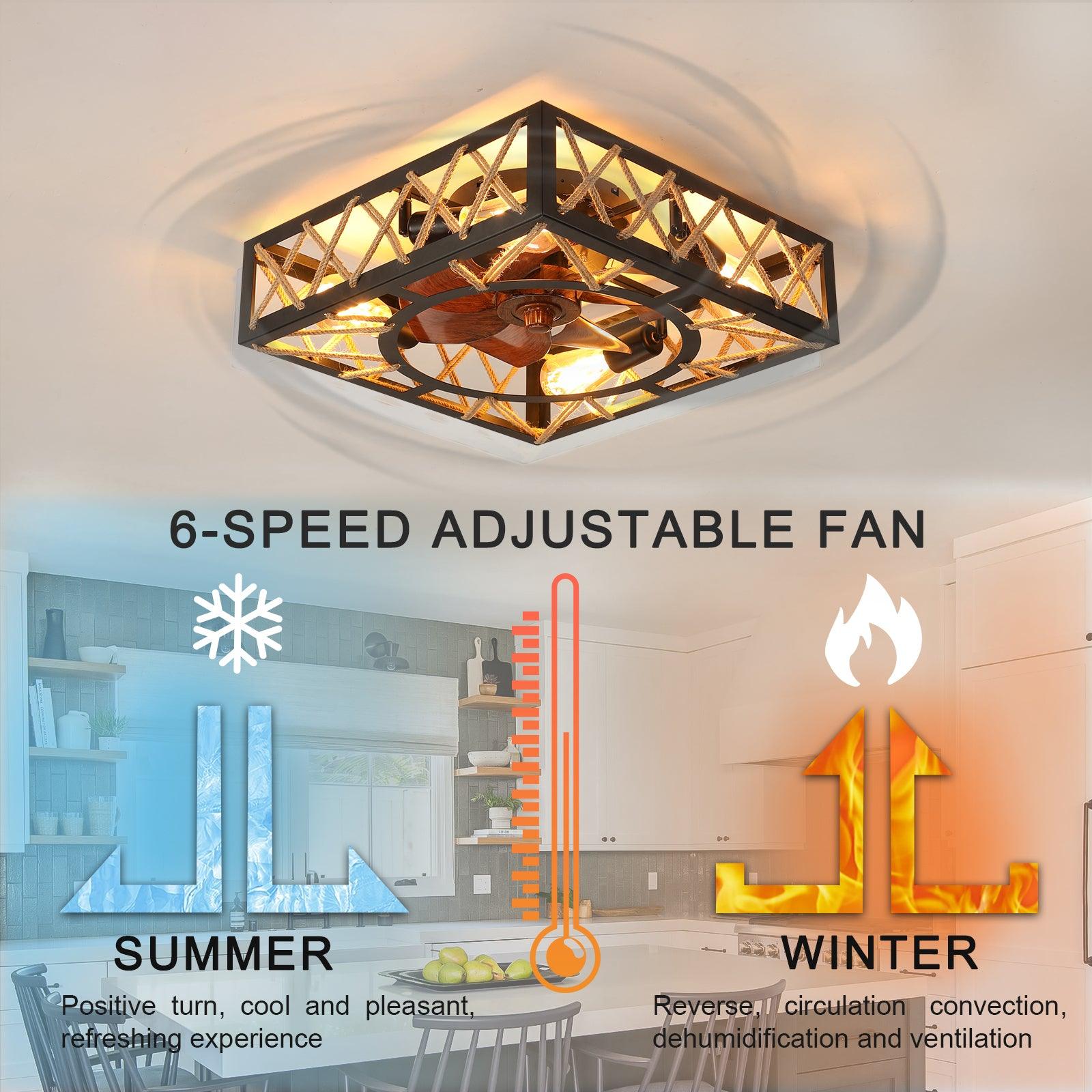 Square LED Ceiling Fan Light