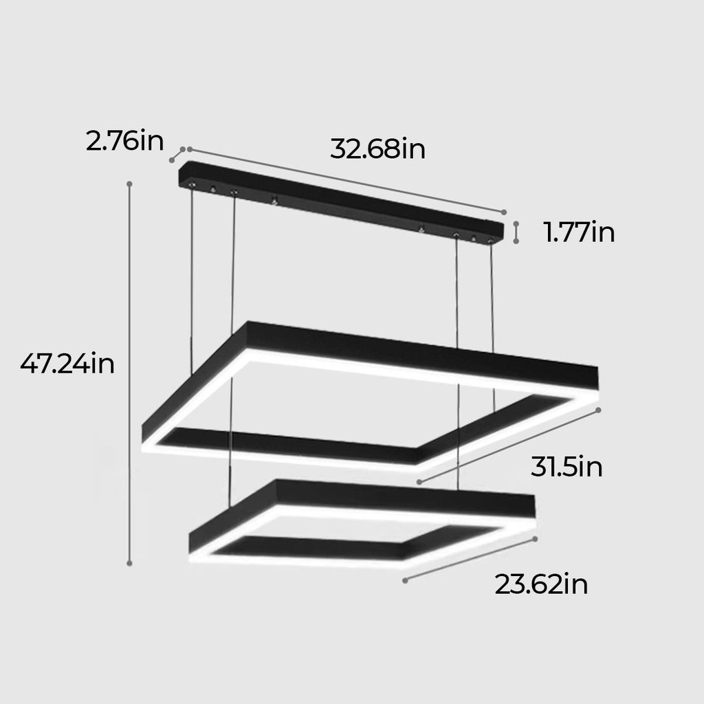 Square Living Room Pendant Light