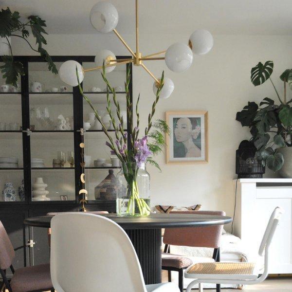 Staggered Glass 6 Light Chandelier