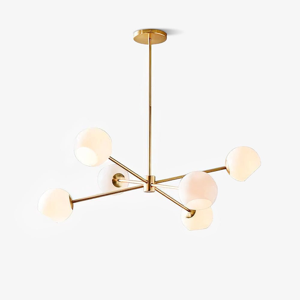 Staggered Glass 6 Light Chandelier